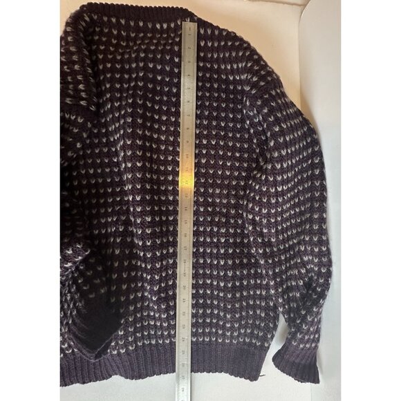 Vintage 90s Woolrich Wool Crewneck Sweater Birdseye Purple Men’s XL Grandpacore - Picture 9 of 9